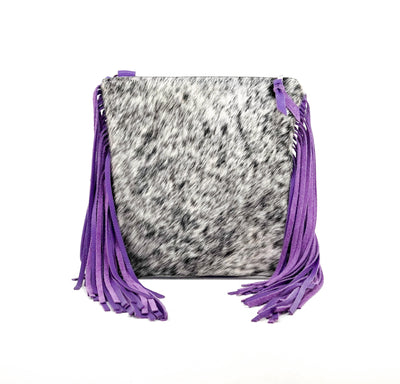 Shania - Black & White w/ No Embossed-Shania-Western-Cowhide-Bags-Handmade-Products-Gifts-Dancing Cactus Designs