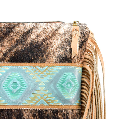 Shania - Brindle w/ Canyon Aztec-Shania-Western-Cowhide-Bags-Handmade-Products-Gifts-Dancing Cactus Designs