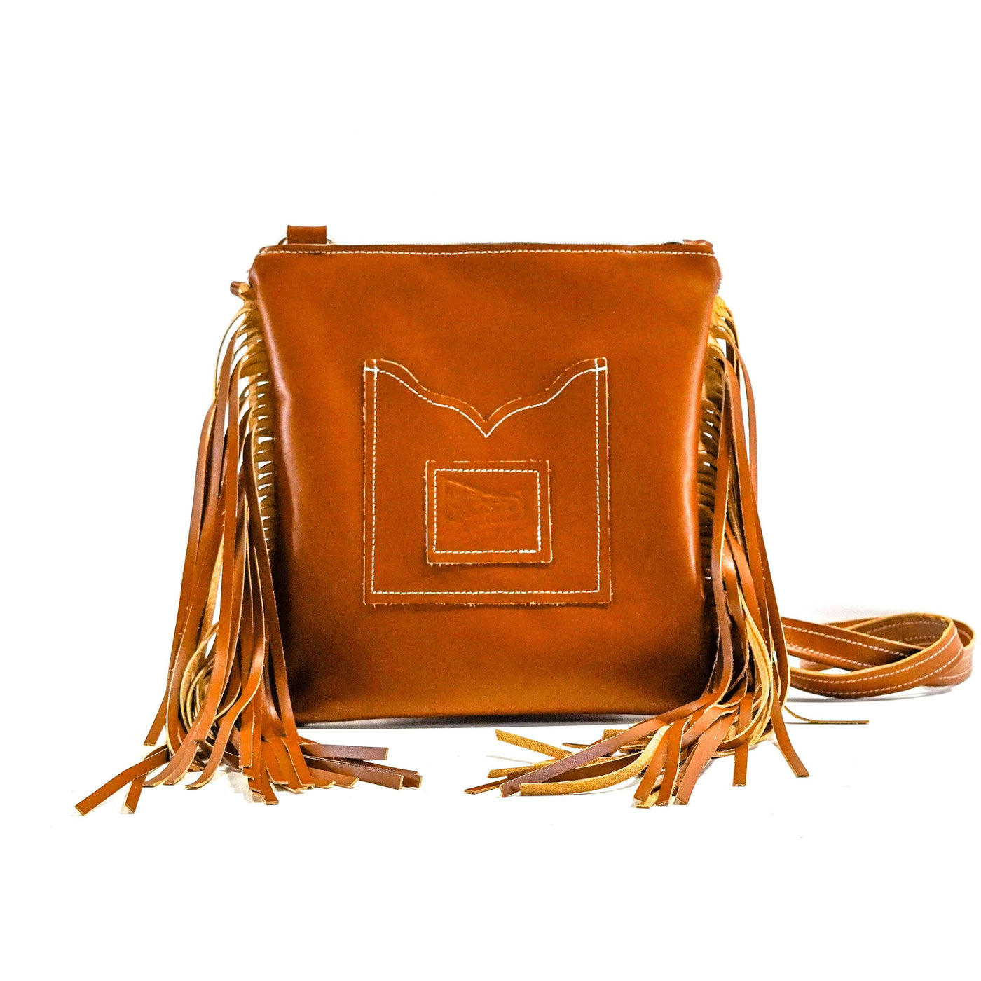 Shania - Brindle w/ Dulce De Leche Leather-Shania-Western-Cowhide-Bags-Handmade-Products-Gifts-Dancing Cactus Designs