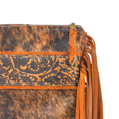 Shania - Brindle w/ Honey Tool-Shania-Western-Cowhide-Bags-Handmade-Products-Gifts-Dancing Cactus Designs
