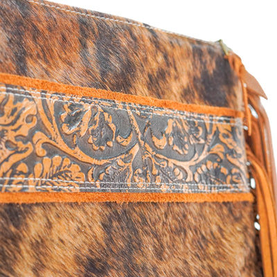 Shania - Brindle w/ Honey Tool-Shania-Western-Cowhide-Bags-Handmade-Products-Gifts-Dancing Cactus Designs