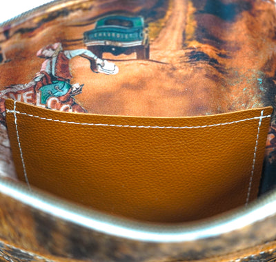 Shania - Brindle w/ Honey Tool-Shania-Western-Cowhide-Bags-Handmade-Products-Gifts-Dancing Cactus Designs