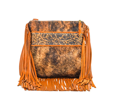 Shania - Brindle w/ Honey Tool-Shania-Western-Cowhide-Bags-Handmade-Products-Gifts-Dancing Cactus Designs