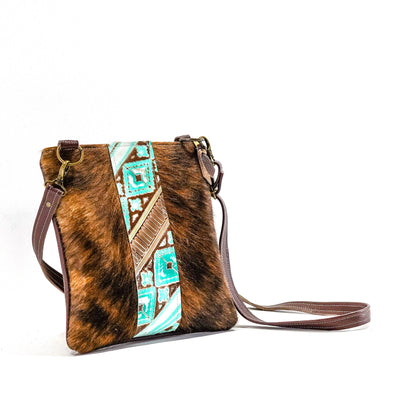 Shania - Dark Brindle w/ Bora Bora Navajo-Shania-Western-Cowhide-Bags-Handmade-Products-Gifts-Dancing Cactus Designs