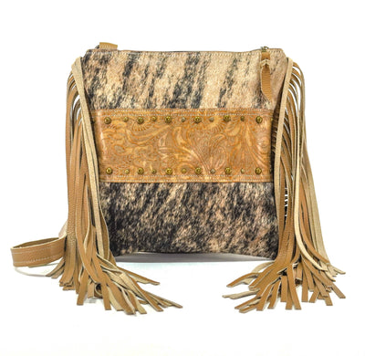 Shania - Light Brindle w/ Bonanza Tool-Shania-Western-Cowhide-Bags-Handmade-Products-Gifts-Dancing Cactus Designs