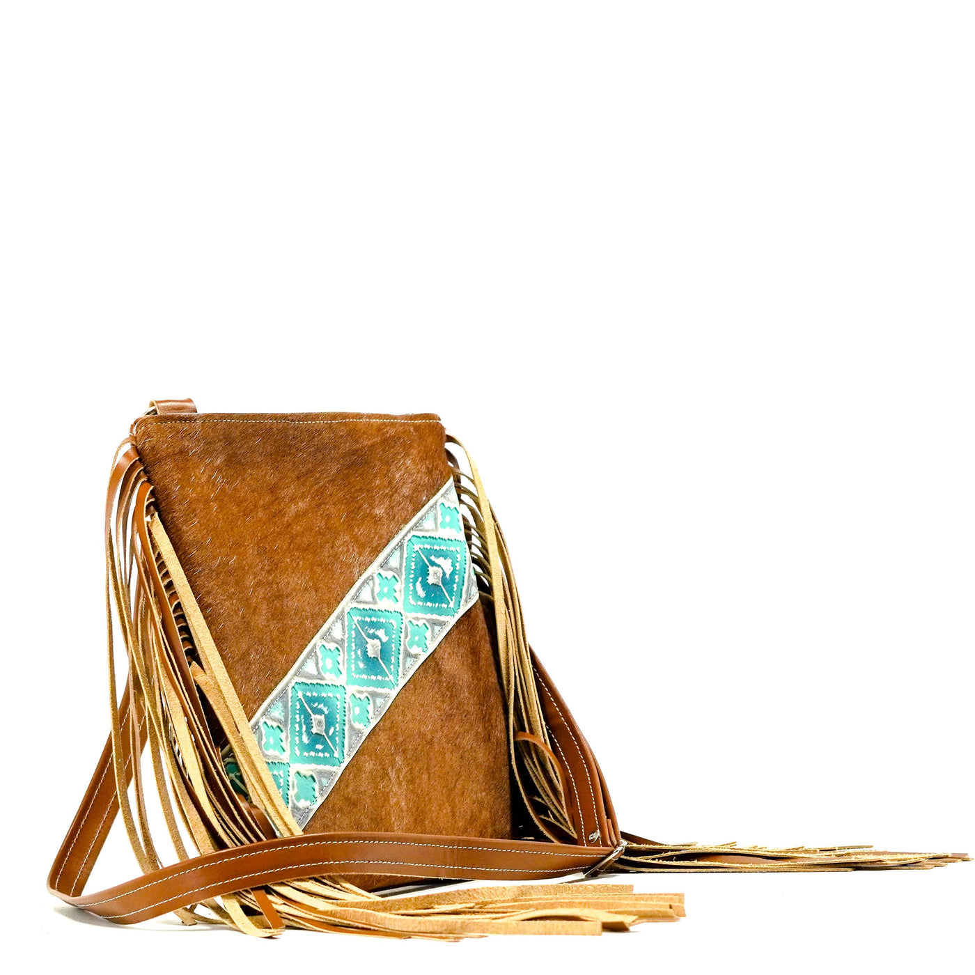 Shania - Light Brindle w/ Royston Navajo-Shania-Western-Cowhide-Bags-Handmade-Products-Gifts-Dancing Cactus Designs