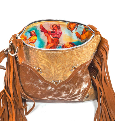 Shania - Longhorn w/ Bonanza Tool-Shania-Western-Cowhide-Bags-Handmade-Products-Gifts-Dancing Cactus Designs