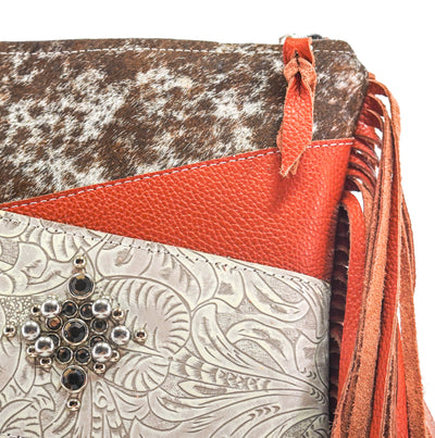 Shania - Longhorn w/ Bone Dallas Tool-Shania-Western-Cowhide-Bags-Handmade-Products-Gifts-Dancing Cactus Designs