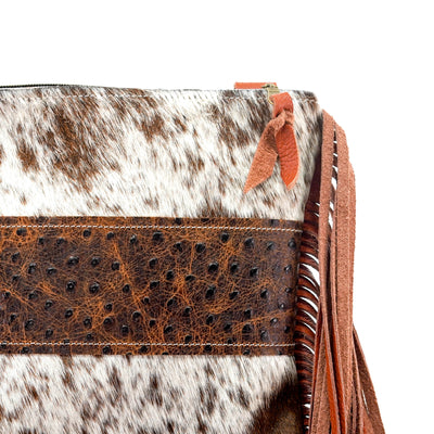 Shania - Longhorn w/ Ostrich-Shania-Western-Cowhide-Bags-Handmade-Products-Gifts-Dancing Cactus Designs