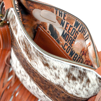 Shania - Longhorn w/ Ostrich-Shania-Western-Cowhide-Bags-Handmade-Products-Gifts-Dancing Cactus Designs