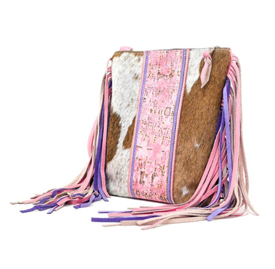 Shania - Longhorn w/ Pink Driftwood-Shania-Western-Cowhide-Bags-Handmade-Products-Gifts-Dancing Cactus Designs