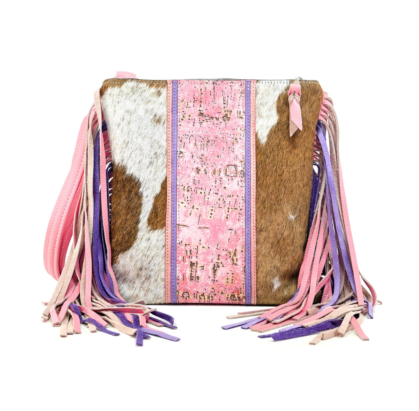 Shania - Longhorn w/ Pink Driftwood-Shania-Western-Cowhide-Bags-Handmade-Products-Gifts-Dancing Cactus Designs