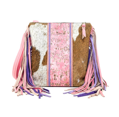 Shania - Longhorn w/ Pink Driftwood-Shania-Western-Cowhide-Bags-Handmade-Products-Gifts-Dancing Cactus Designs