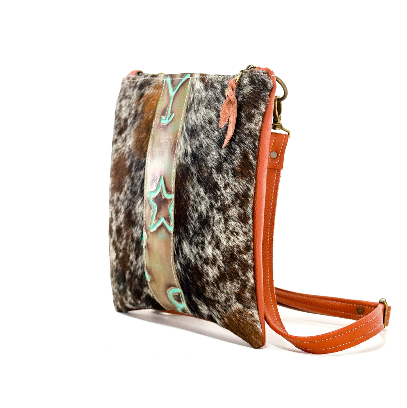 Shania - Longhorn w/ Turquoise Brands-Shania-Western-Cowhide-Bags-Handmade-Products-Gifts-Dancing Cactus Designs