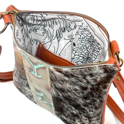 Shania - Longhorn w/ Turquoise Brands-Shania-Western-Cowhide-Bags-Handmade-Products-Gifts-Dancing Cactus Designs