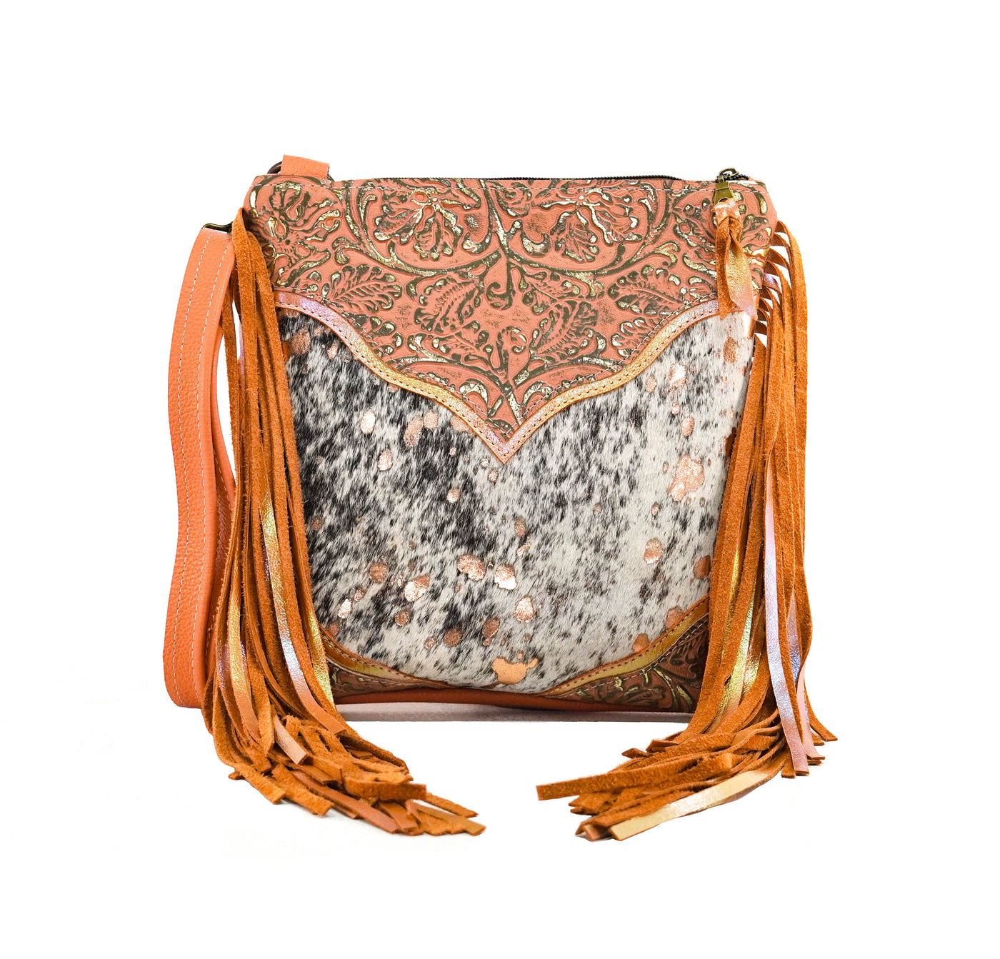 Shania - Rose Gold Acid w/ Grapefruit Tool-Shania-Western-Cowhide-Bags-Handmade-Products-Gifts-Dancing Cactus Designs