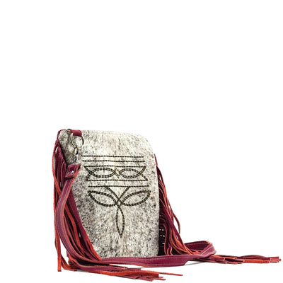Shania - Salt & Pepper w/ No Embossed-Shania-Western-Cowhide-Bags-Handmade-Products-Gifts-Dancing Cactus Designs