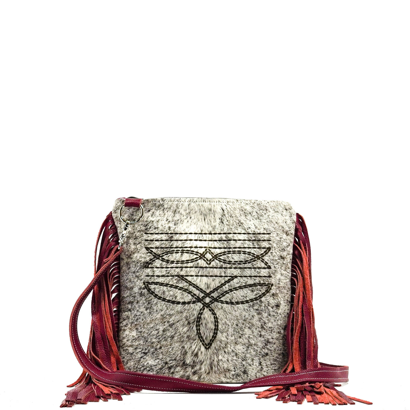 Shania - Salt & Pepper w/ No Embossed-Shania-Western-Cowhide-Bags-Handmade-Products-Gifts-Dancing Cactus Designs