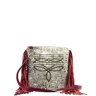 Shania - Salt & Pepper w/ No Embossed-Shania-Western-Cowhide-Bags-Handmade-Products-Gifts-Dancing Cactus Designs