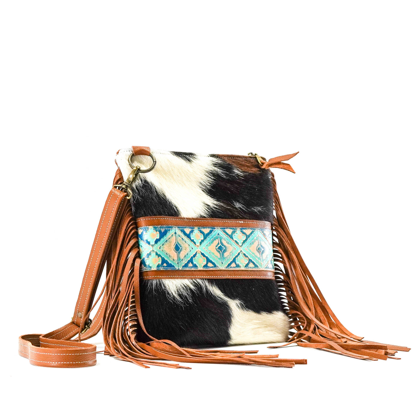 Shania - Tricolor w/ Margaritaville Navajo-Shania-Western-Cowhide-Bags-Handmade-Products-Gifts-Dancing Cactus Designs
