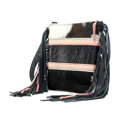 Shania - Tricolor w/ Onyx Croc-Shania-Western-Cowhide-Bags-Handmade-Products-Gifts-Dancing Cactus Designs