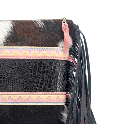 Shania - Tricolor w/ Onyx Croc-Shania-Western-Cowhide-Bags-Handmade-Products-Gifts-Dancing Cactus Designs