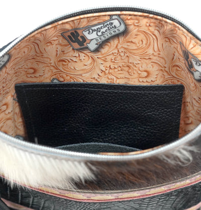 Shania - Tricolor w/ Onyx Croc-Shania-Western-Cowhide-Bags-Handmade-Products-Gifts-Dancing Cactus Designs