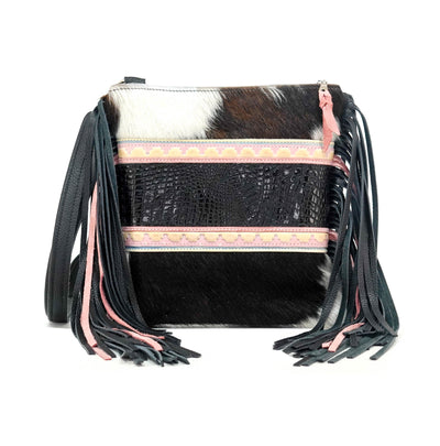 Shania - Tricolor w/ Onyx Croc-Shania-Western-Cowhide-Bags-Handmade-Products-Gifts-Dancing Cactus Designs