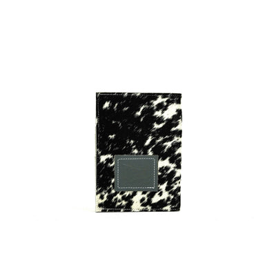 Small Notepad Cover - Black & White w/ No Embossed-Small Notepad Cover-Western-Cowhide-Bags-Handmade-Products-Gifts-Dancing Cactus Designs