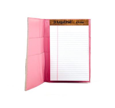 Small Notepad Cover - Black & White w/ Western Barbie Skulls-Small Notepad Cover-Western-Cowhide-Bags-Handmade-Products-Gifts-Dancing Cactus Designs