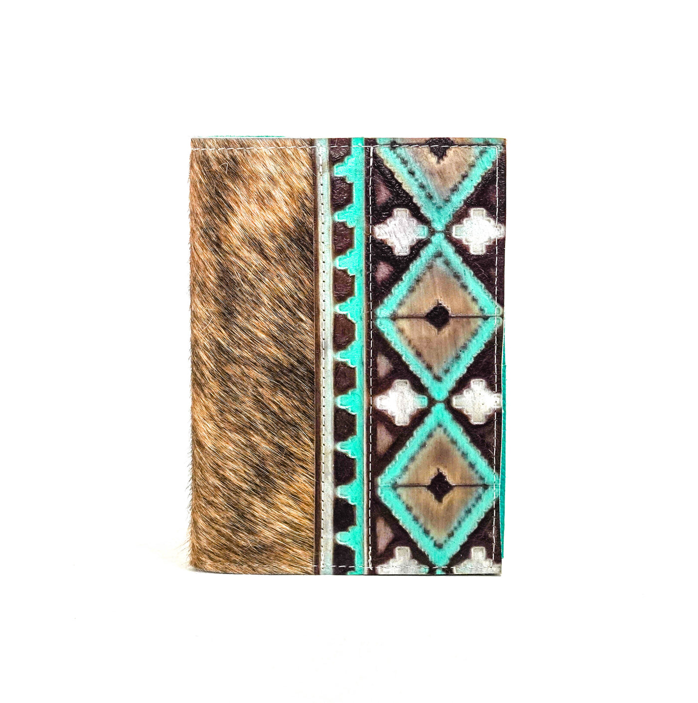 Small Notepad Cover - Brindle w/ Cocoa Navajo-Small Notepad Cover-Western-Cowhide-Bags-Handmade-Products-Gifts-Dancing Cactus Designs