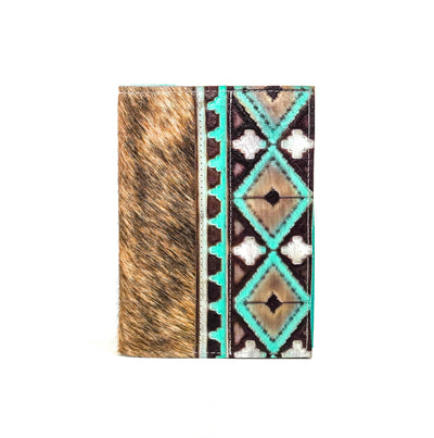 Small Notepad Cover - Brindle w/ Cocoa Navajo-Small Notepad Cover-Western-Cowhide-Bags-Handmade-Products-Gifts-Dancing Cactus Designs
