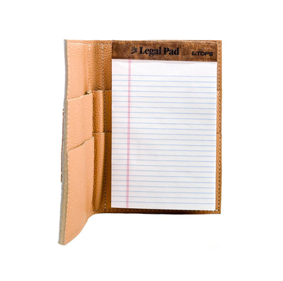 Small Notepad Cover - Brindle w/ Gold Ivory Tool-Small Notepad Cover-Western-Cowhide-Bags-Handmade-Products-Gifts-Dancing Cactus Designs