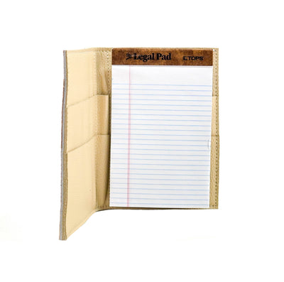 Small Notepad Cover - Brindle w/ Ivory & Brown Dallas Tool-Small Notepad Cover-Western-Cowhide-Bags-Handmade-Products-Gifts-Dancing Cactus Designs