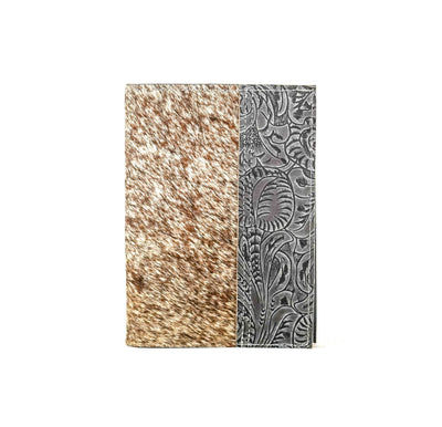 Small Notepad Cover - Longhorn w/ Lead Dallas Tool-Small Notepad Cover-Western-Cowhide-Bags-Handmade-Products-Gifts-Dancing Cactus Designs