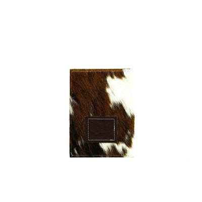 Small Notepad Cover - Tricolor w/ No Embossed-Small Notepad Cover-Western-Cowhide-Bags-Handmade-Products-Gifts-Dancing Cactus Designs