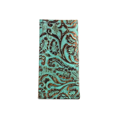 Sunglass Case - All Embossed w/ Lagoon tool-Sunglass Case-Western-Cowhide-Bags-Handmade-Products-Gifts-Dancing Cactus Designs