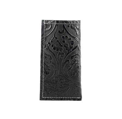 Sunglass Case - All Embossed w/ Onyx Tool-Sunglass Case-Western-Cowhide-Bags-Handmade-Products-Gifts-Dancing Cactus Designs