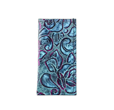 Sunglass Case - All Embossed w/ Rio Roses-Sunglass Case-Western-Cowhide-Bags-Handmade-Products-Gifts-Dancing Cactus Designs