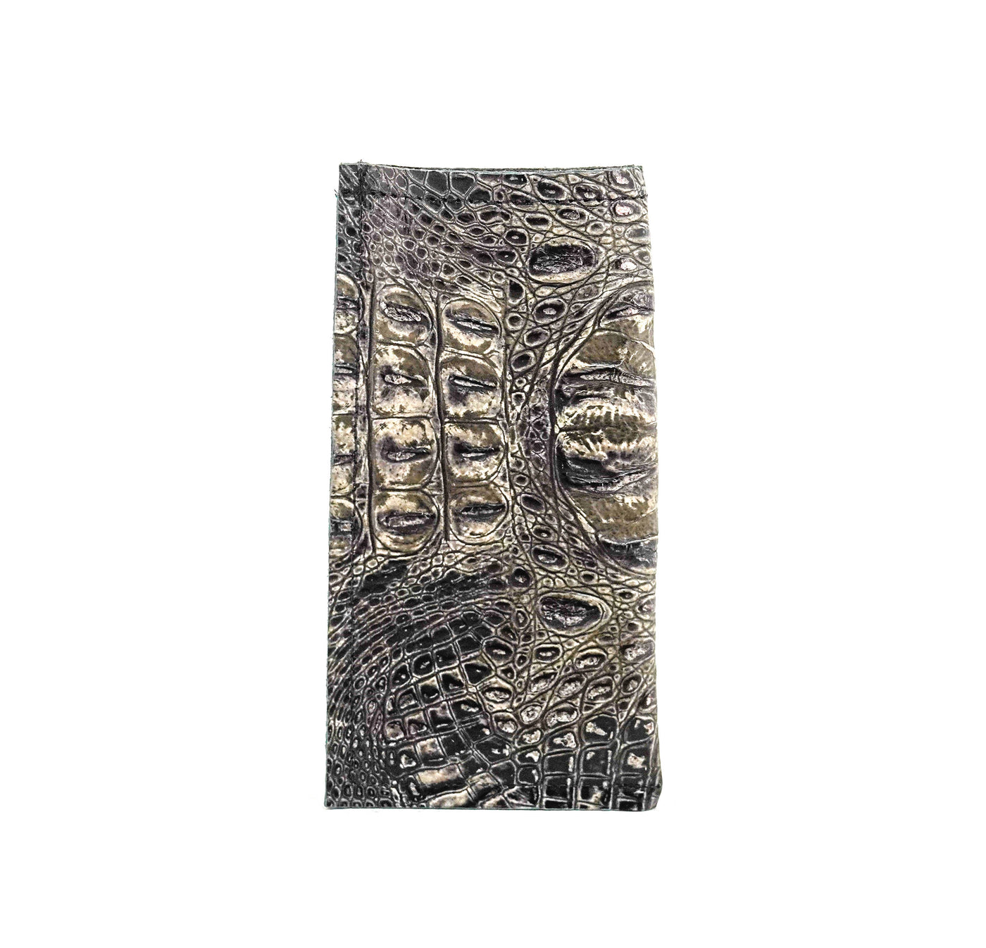 Sunglass Case - All Embossed w/ Smoke Show Croc-Sunglass Case-Western-Cowhide-Bags-Handmade-Products-Gifts-Dancing Cactus Designs