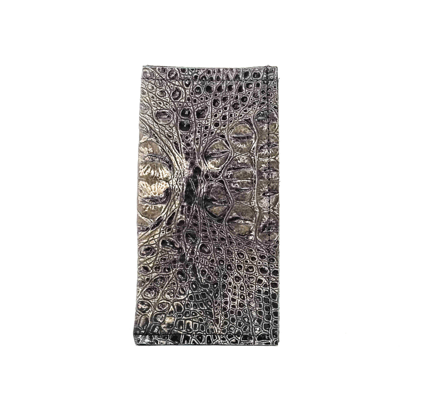 Sunglass Case - All Embossed w/ Smoke Show Croc-Sunglass Case-Western-Cowhide-Bags-Handmade-Products-Gifts-Dancing Cactus Designs