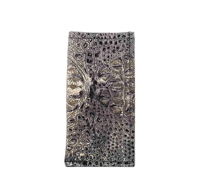 Sunglass Case - All Embossed w/ Smoke Show Croc-Sunglass Case-Western-Cowhide-Bags-Handmade-Products-Gifts-Dancing Cactus Designs