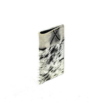 Sunglass Case - Black & White w/ Smoke Show Brands-Sunglass Case-Western-Cowhide-Bags-Handmade-Products-Gifts-Dancing Cactus Designs