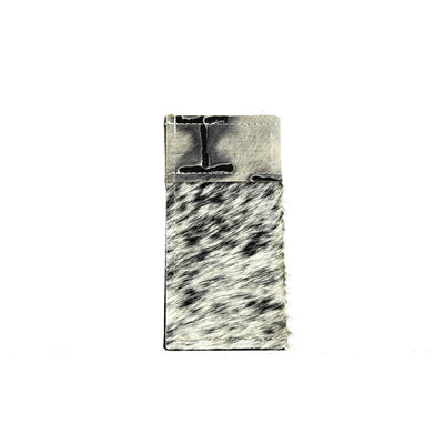 Sunglass Case - Black & White w/ Smoke Show Brands-Sunglass Case-Western-Cowhide-Bags-Handmade-Products-Gifts-Dancing Cactus Designs