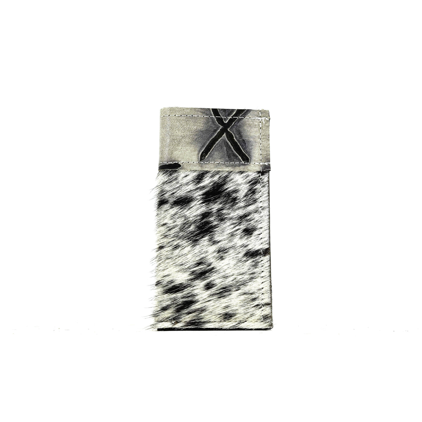 Sunglass Case - Black & White w/ Smoke Show Brands-Sunglass Case-Western-Cowhide-Bags-Handmade-Products-Gifts-Dancing Cactus Designs