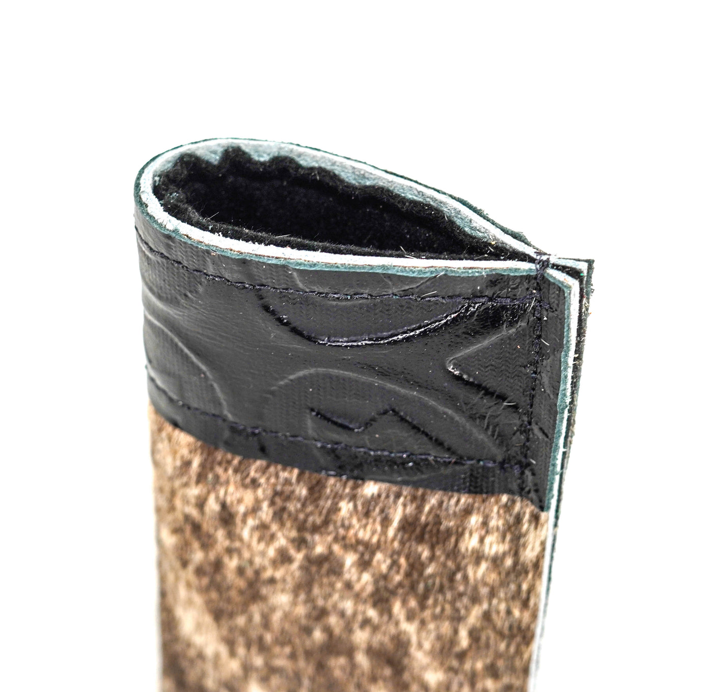 Sunglass Case - Brindle w/ Black Laredo-Sunglass Case-Western-Cowhide-Bags-Handmade-Products-Gifts-Dancing Cactus Designs