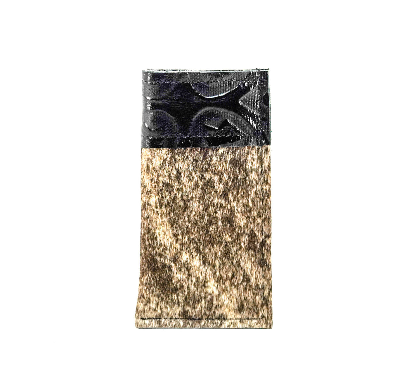 Sunglass Case - Brindle w/ Black Laredo-Sunglass Case-Western-Cowhide-Bags-Handmade-Products-Gifts-Dancing Cactus Designs