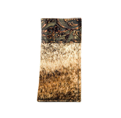 Sunglass Case - Brindle w/ Gilded Tool-Sunglass Case-Western-Cowhide-Bags-Handmade-Products-Gifts-Dancing Cactus Designs