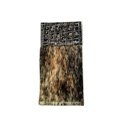 Sunglass Case - Brindle w/ Smoke Show Croc-Sunglass Case-Western-Cowhide-Bags-Handmade-Products-Gifts-Dancing Cactus Designs