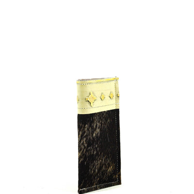Sunglass Case - Dark Brindle w/ Golden Hills Navajo-Sunglass Case-Western-Cowhide-Bags-Handmade-Products-Gifts-Dancing Cactus Designs
